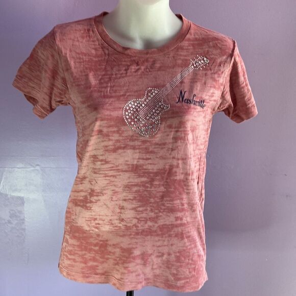 Nashville Embellished Graphic T-Shirt Size Small S Alternative Vintage Soft Tee - Picture 1 of 5